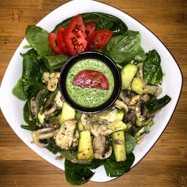 Italian Stir Fry with Spinach Yogurt Sauce fastPaleo