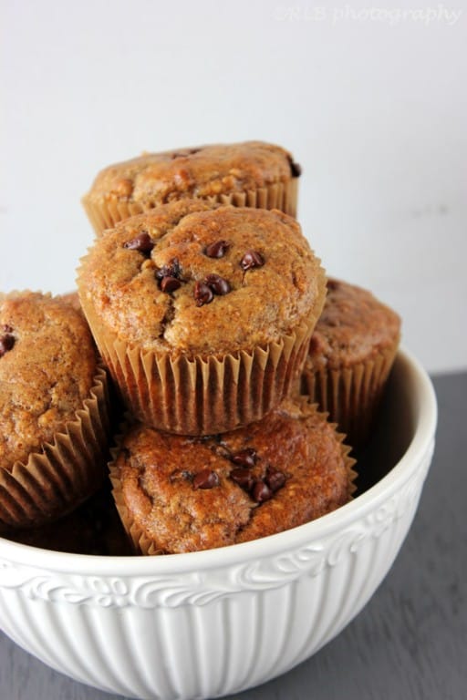 Almond Banana Choc. Chip Muffins fastPaleo
