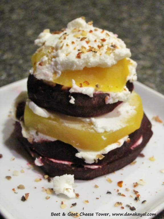 Beet and Goat Cheese Tower fastPaleo