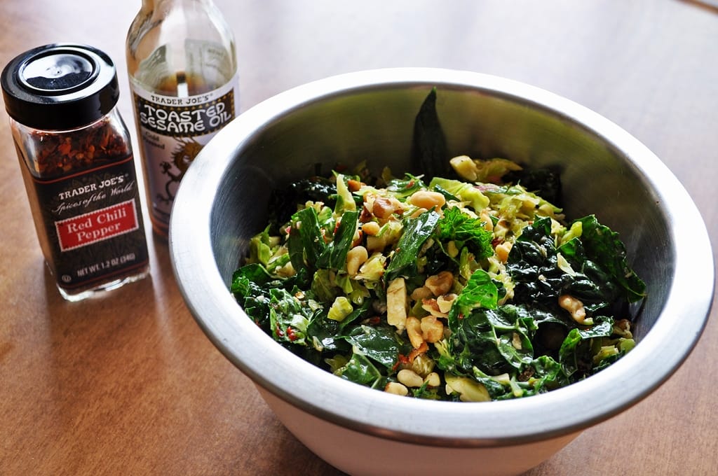 Kale and Shredded Sprout Salad fastPaleo