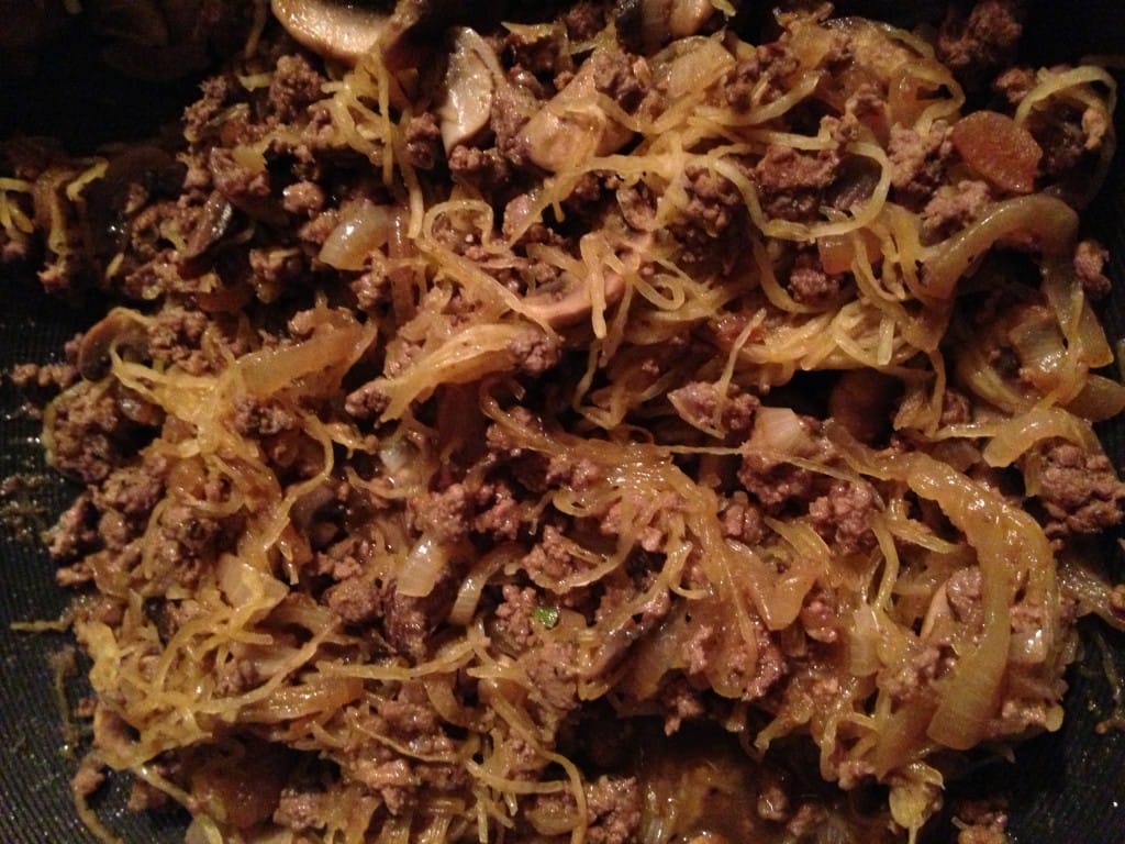Spaghetti squash with chopped beef – fastPaleo