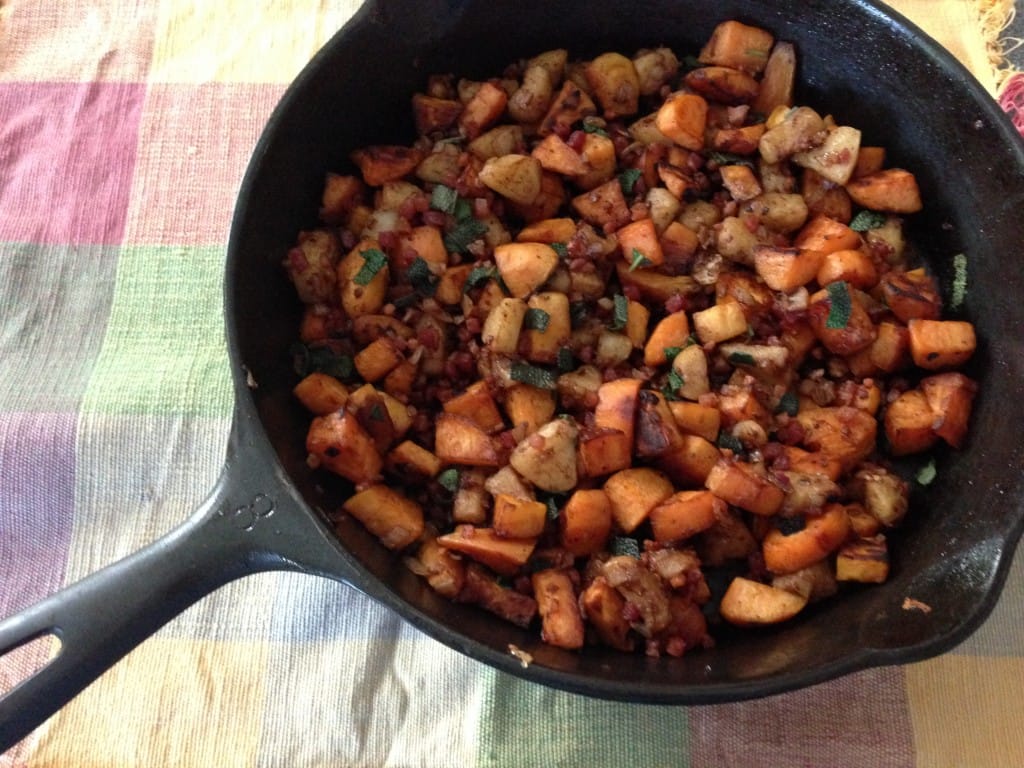 Sweet Potato, Apple, and Pancetta Hash fastPaleo
