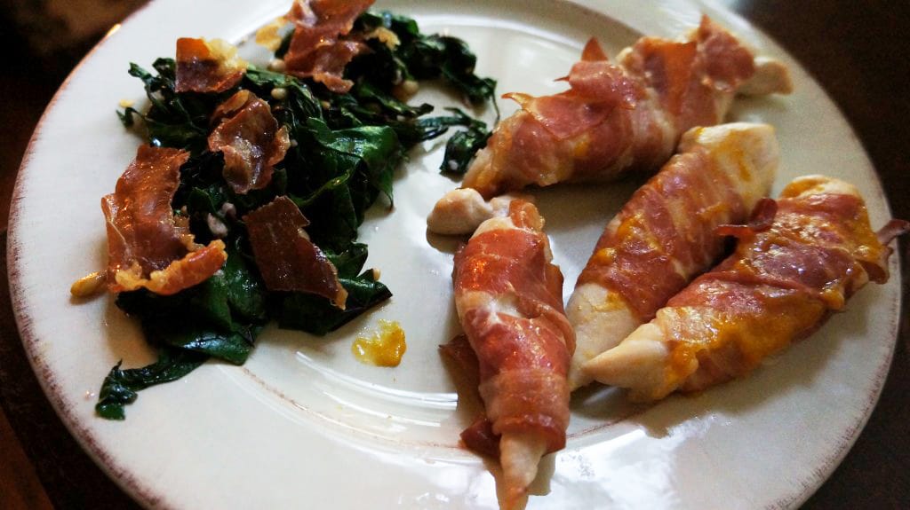 ProsciuttoWrapped Chicken Tenders with Mango Glaze fastPaleo